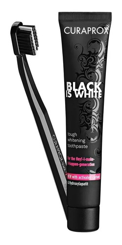 Pasta Dental Curaprox Black White Blanqueadora 90 Gr Cepillo