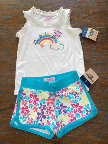 Short Y Musculosa Algodon Conjunto Nena 2 Años Osh Kosh