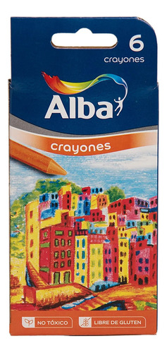 Crayones Finos X6 Colores Alba  60395 Canalejas