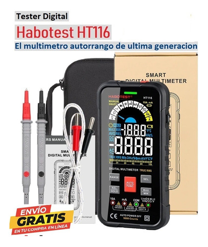 Imagen 2 de 8 de Tester Multimetro Digital Capacimetro, Con Modo Smart Autom.