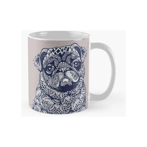 Taza Mandala De Pug Calidad Premium