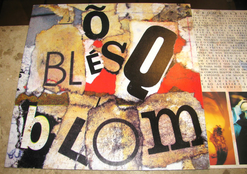 Lp Titãs - O Blesq Blom (1989) C/ Arnaldo Antunes + Encarte