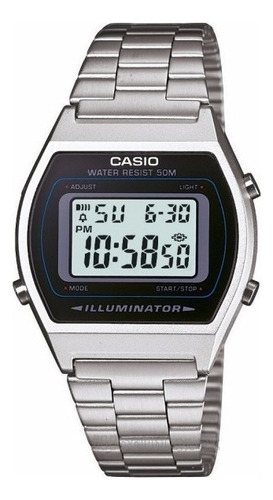 Reloj Casio Retro Vintage B640 Plata - Acero Inoxidable - Iluminator