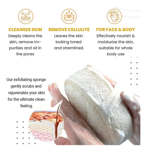Loofah Exfoliante Corporal Exfoliante De Esponja Suave De 2