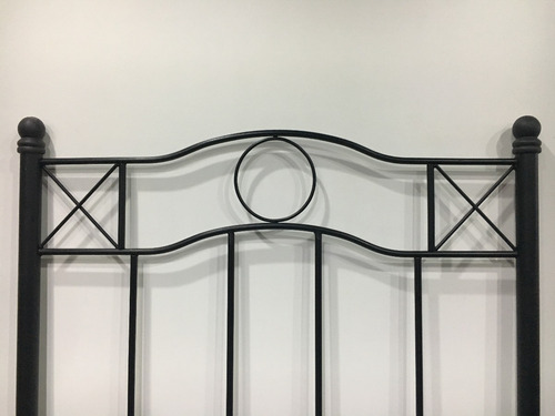 Imagen 2 de 9 de Respaldo De Cama En Hierro Forjado P/sommier 80cm Recto C