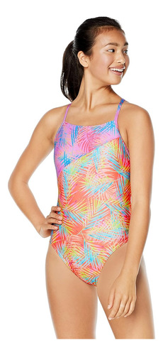 Traje De Baño Speedo Natación One Piece Tie Back