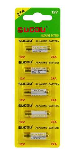 Pila Alcalina 27a 12v Sugdu 5 Unidades Blister