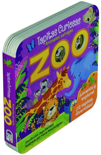 Tapitas Curiosas: Animales Salvajes Zoologico, De Garnett, Jaye. Editorial Cottage Door Press, Tapa Dura En Español, 2019