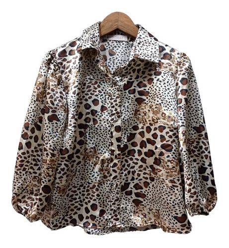 Camisa Manga 3/4 Animal Print