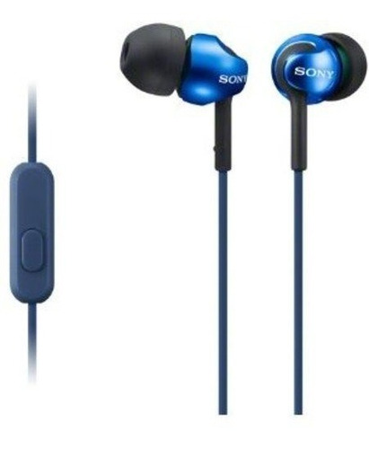 Audífonos Internos Sony Serie Ex -mdr-ex110ap Color Azul