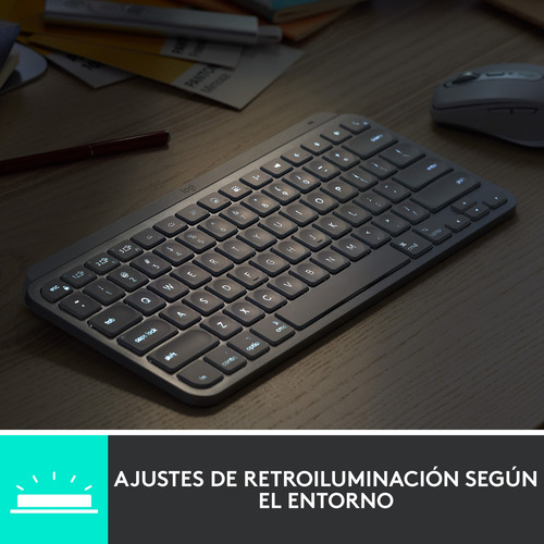 Kit Logitech Teclado Mx Keys Mini + Mouse Mx Master 3s Gris