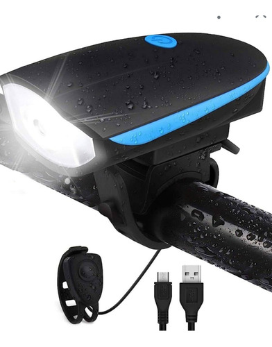 Faro Led. Luz Led Bicicletas Delantero + Corneta