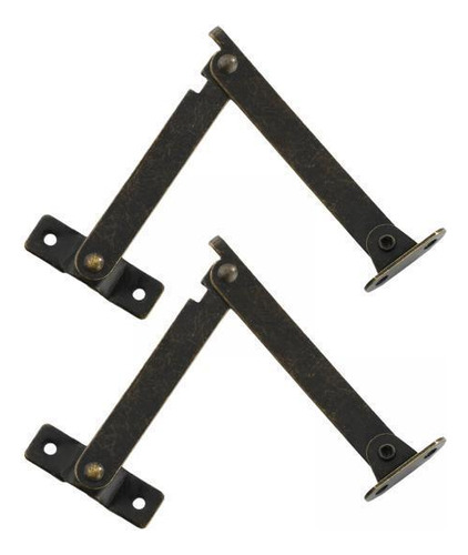 2 X 6x2 Piezas Bisagras De Soporte De Tapa Bronce 2 Piezas