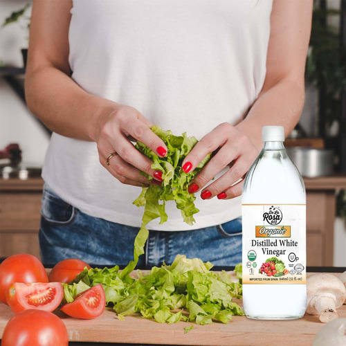 Vinagre Blanco Orgánico Crudo Sin Filtrar 946 Ml Vegano Kosh