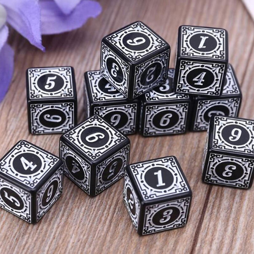 Ta 20x Acrílico D6 6 Lados Dados Juego De Rol Compatible Con