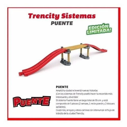 Trencity Puente 5 Piezas 55 Cm Madera Y Plástico