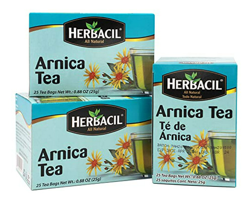 Herbal Tea, Té Herbal - Herbacil  Arnica Tea, Paquete De 3 B