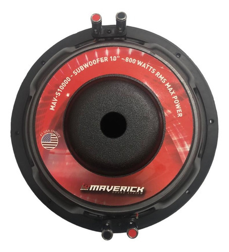 Subwoofer Doble Bobina 10 Pulgadas 800w Rms Max Power Color Negro