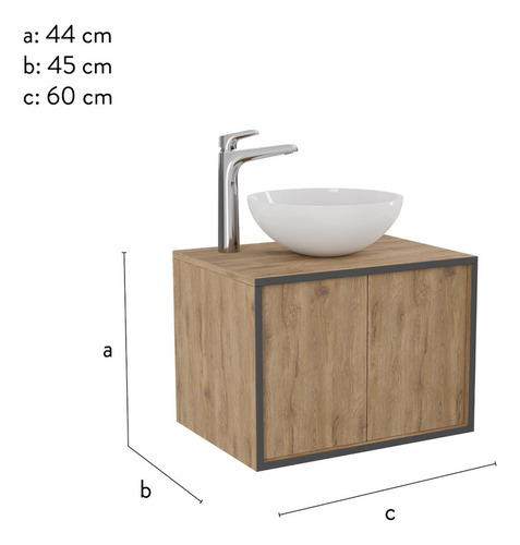 Mueble Lisboa Plus 60 Cm Elevado Con Lavamanos Spazio