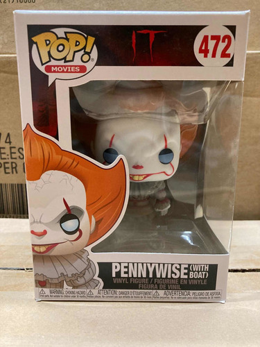 Pennywise With Boat 472 It Funko Pop Bill Skrgard Nuevo