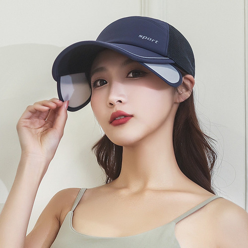 Gorra Cómoda Deportiva Transpirable Al Aire Libre Sol Unisex Azul Marino Único