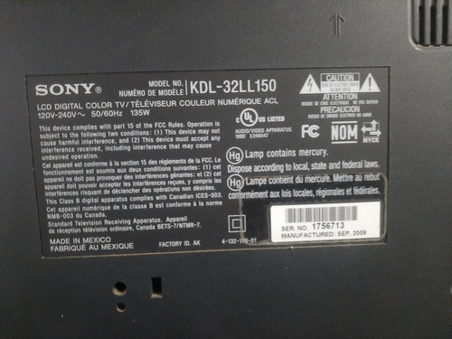 Imagen 3 de 6 de Tv Sony Bravia 32 Pulgadas