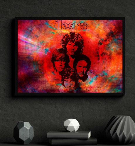 The Doors Jim Morrison Cuadro 33×48cm Marco Negro Fan Arte