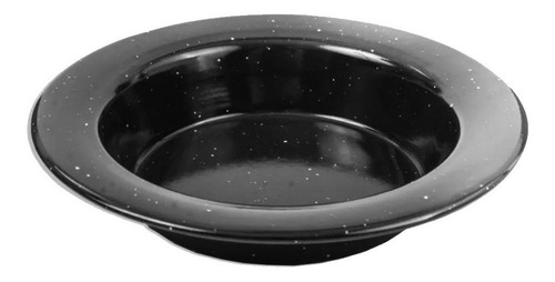 Plato Enlozado Hondo Chacarero 24cm Cocina Parrilla X1 Uni Negro Liso