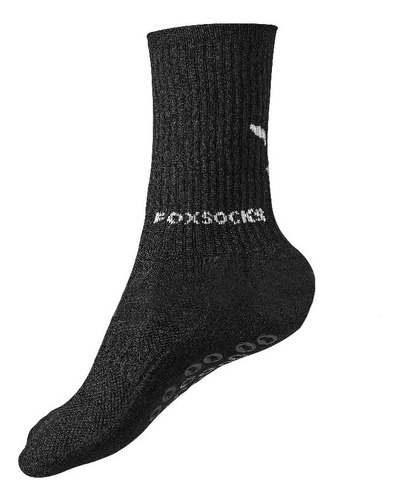 Medias 1/2 Caña Foxsocks Antideslizantes Ojitos Negro Blanco