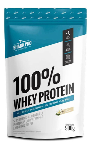 100% Whey Protein Concentrado Refil 900g Shark Pro - Wpc