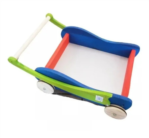 Carrito Caminador De Empuje Madera Manija Rebatible