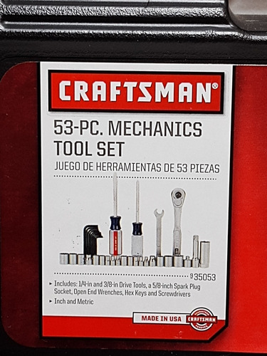 Caja Juego Herramientas Craftsman 53 Piezas Made In Usa