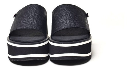 Zuecos Sandalias Bajos De Mujer De Cuero Pratt - Ferraro