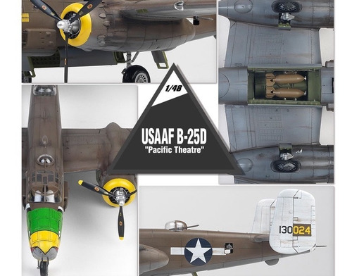 Avion B-25d Pacific  Escala  1/48 Es Un Armable