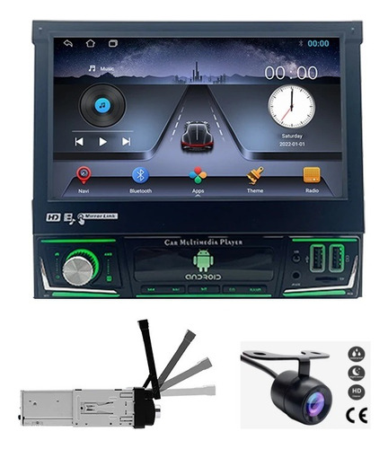 Radio Multimedia Retractil Motorizada Android Camara 1 Din