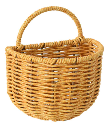 Cesta Colgante Semicircular Tejida, , Pequeño 13cmx8cmx14cm