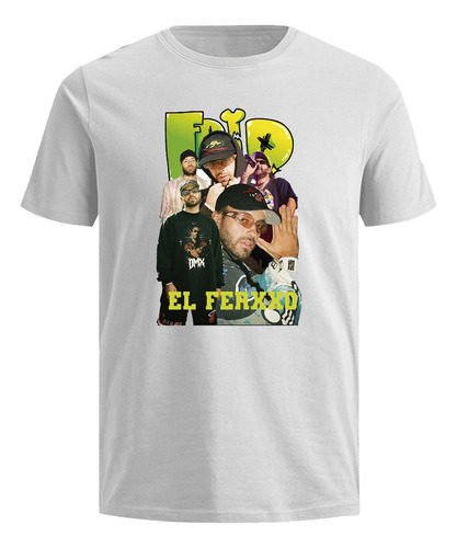 Camiseta Feid El Ferxxo Camisa Blanca Algodon El Fercho