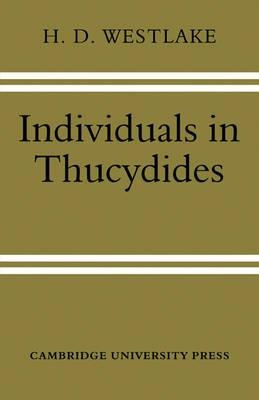 Individuals In Thucydides - H.d. Westlake