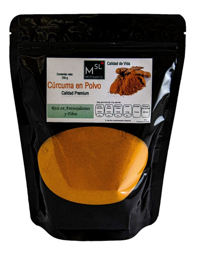 Imagen 1 de 4 de Cúrcum En Polvo - Bolsa Resellable - 250 G - Origen: India