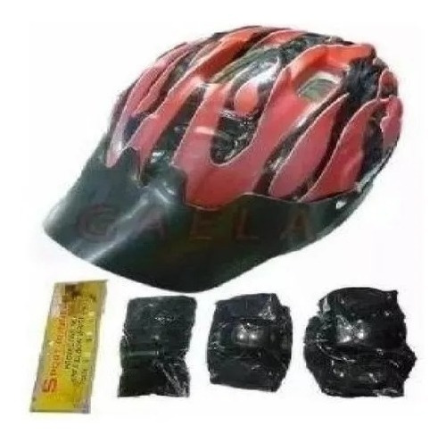 Casco + Kit Protección Patinaje Niña Niño Negro