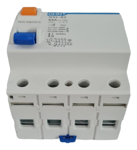 Disyuntor Diferencial Tetrapolar 4x63a 30 Ma Chint