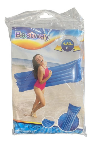 Colchoneta Inflable Bestway Colores 183x69cm Flotador Pileta