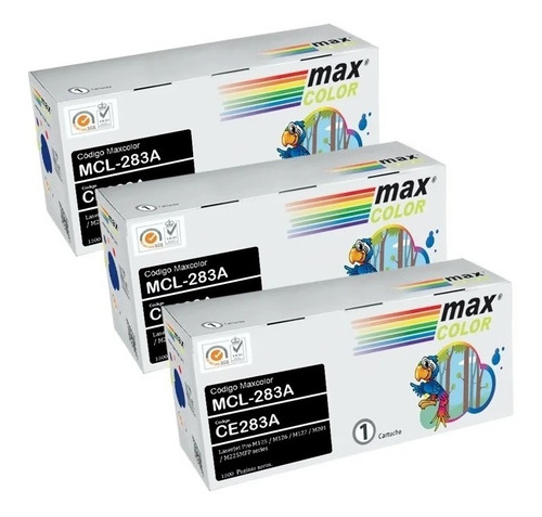 Imagen 1 de 1 de Pack 3 Toner Alternativo 83a 283a Cf283a M125 M127 M201 M225