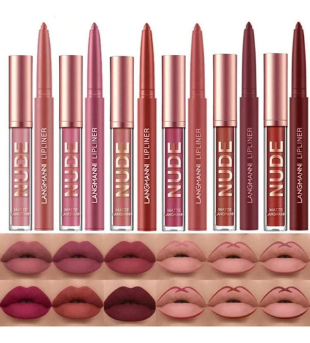 Kit De Labiales Nude - Set De 12 Colores