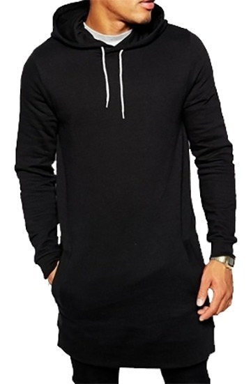 blusa de frio moletom masculino oversized longline flanelado