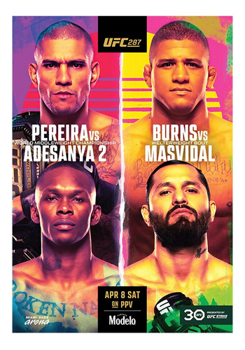 Poster De Ufc 287 Adesanya Pereira 2 