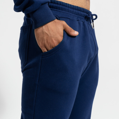 Conjunto Buzo De Algodón Polera Y Jogger Azul Acero