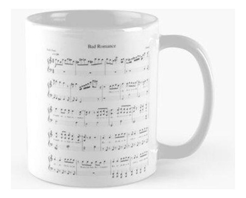 Taza Notas Musicales De Lady Gaga Bad Romance Calidad Premiu