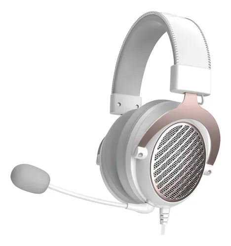 Headset Gamer Redragon Luna Lunar Branco e Rosa H540W