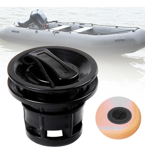 Válvula De Aire De Bote Inflable, Válvula De Canoa, Negro